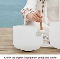 440 Hz Crystal Singing Bowls 6"A +8"F+10"C by Gaia's Tears