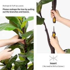 6' Artificial Fiddle Leaf Fig Tree