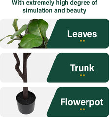 6' Artificial Fiddle Leaf Fig Tree