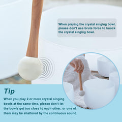 A4 Gaia's Tears Classic Crystal Singing Bowls (Free Rubber Mallets)