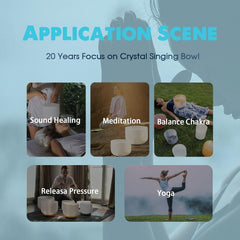 A4 Gaia's Tears Classic Crystal Singing Bowls (Free Rubber Mallets)