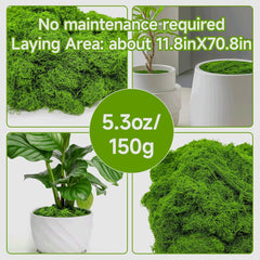 Fake Green Moss for Potted Plants 5.3oz