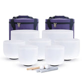 Gaias Tears 6-12 Inch Classic Crystal Singing Bowls (7PCS with 4 Free Mallets)