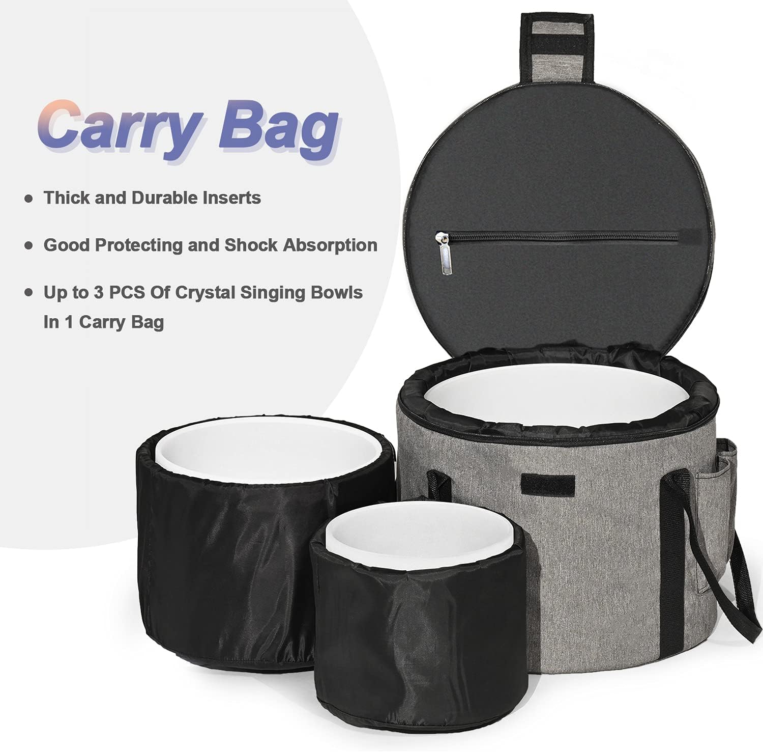440 Hz Crystal Singing Bowls 6"A +8"F+10"C by Gaia's Tears