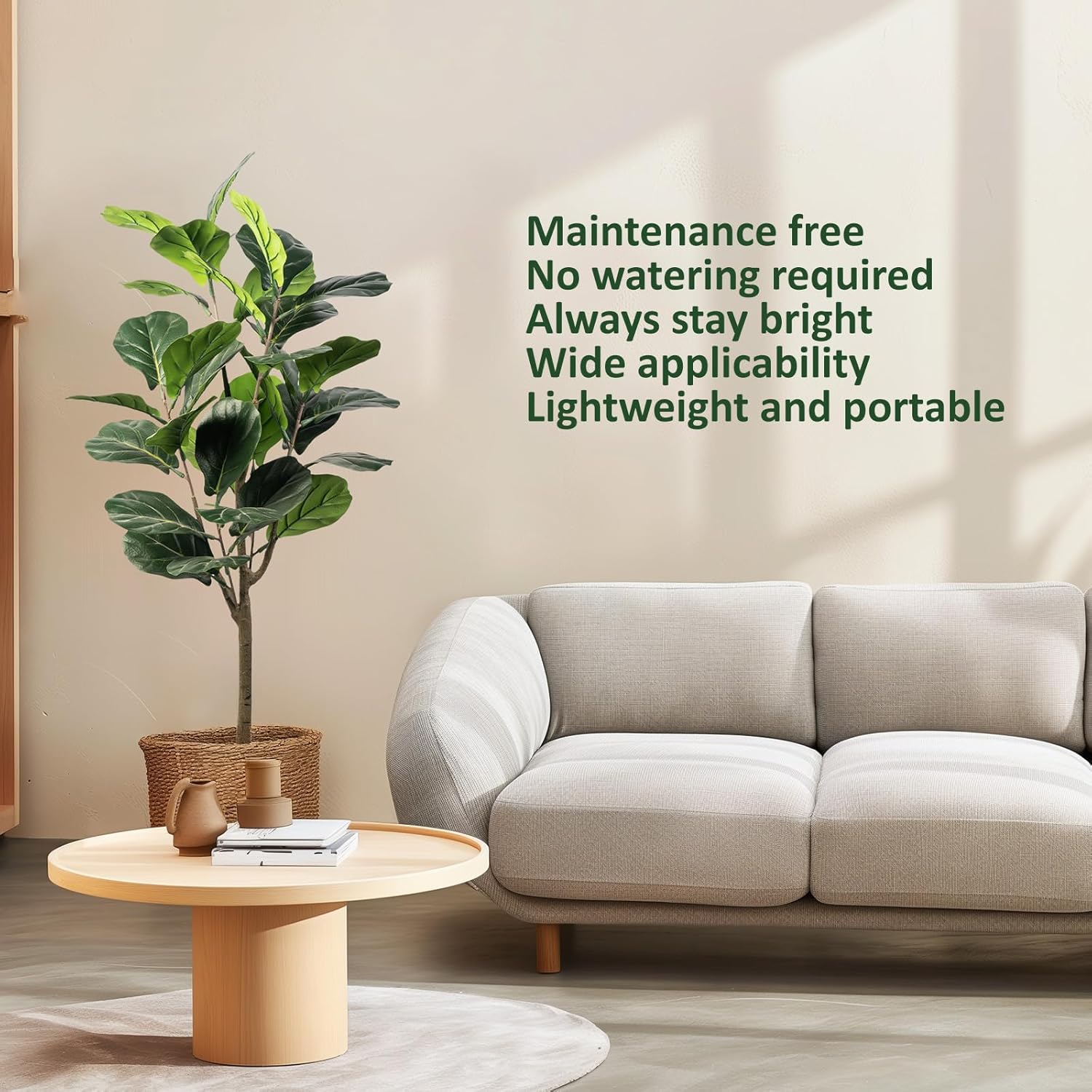 4' Artificial Fiddle Leaf Fig Tree