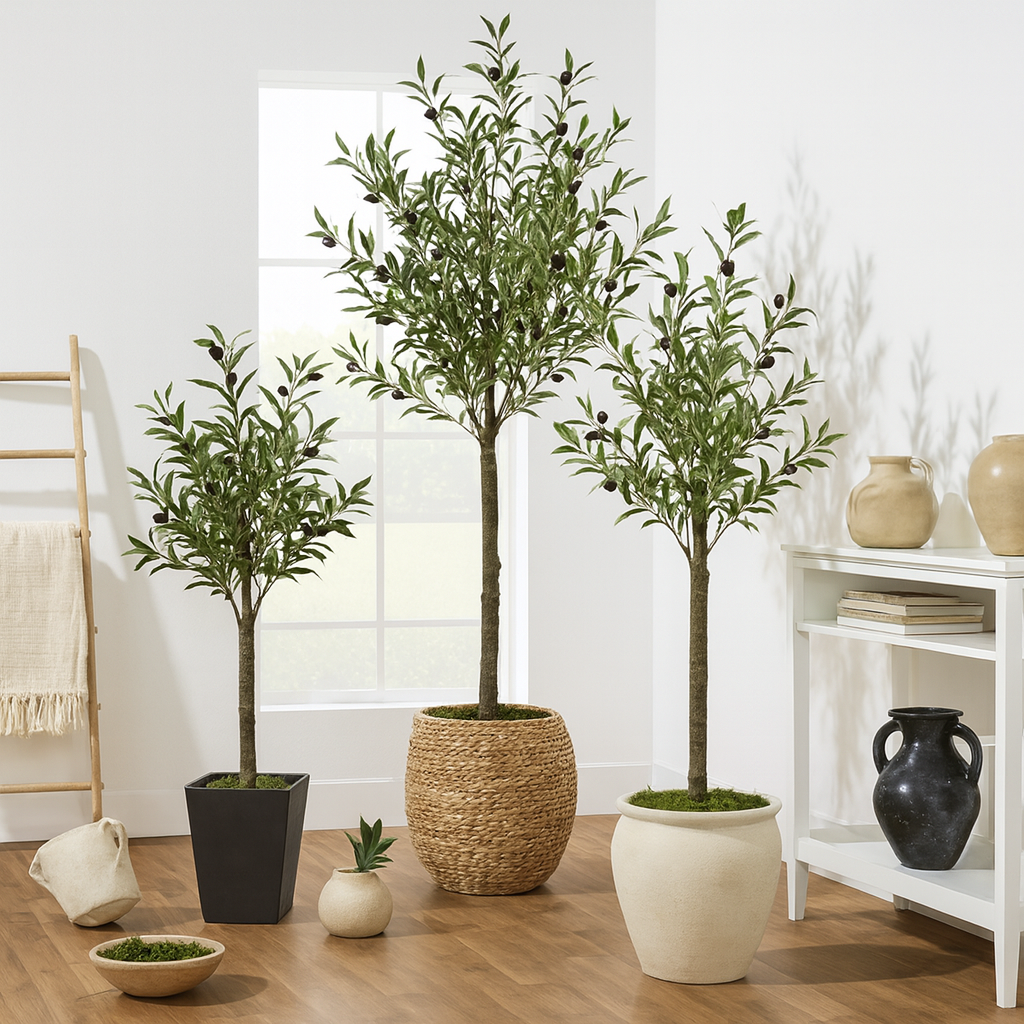 7' Artificial Olive Tree