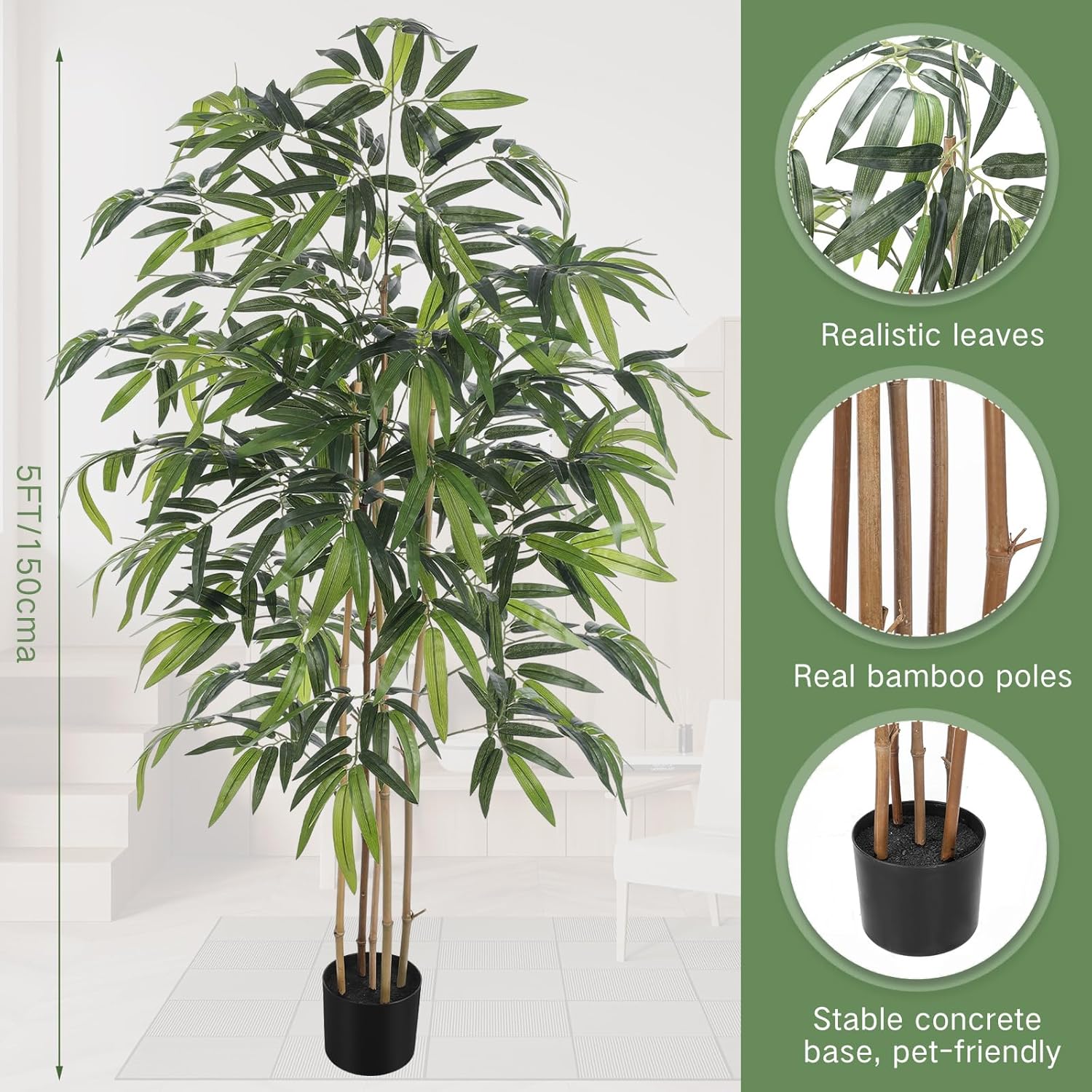 5' Artificial Bamboo Tree