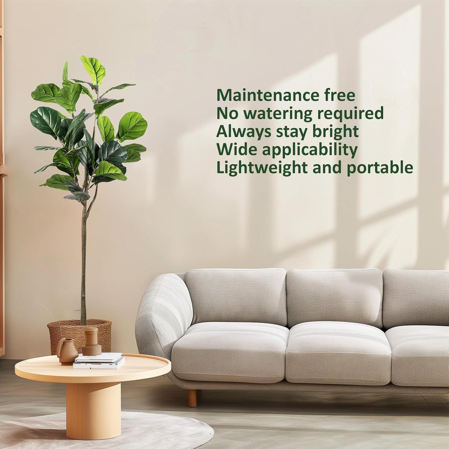5' Artificial Fiddle Leaf Fig Tree