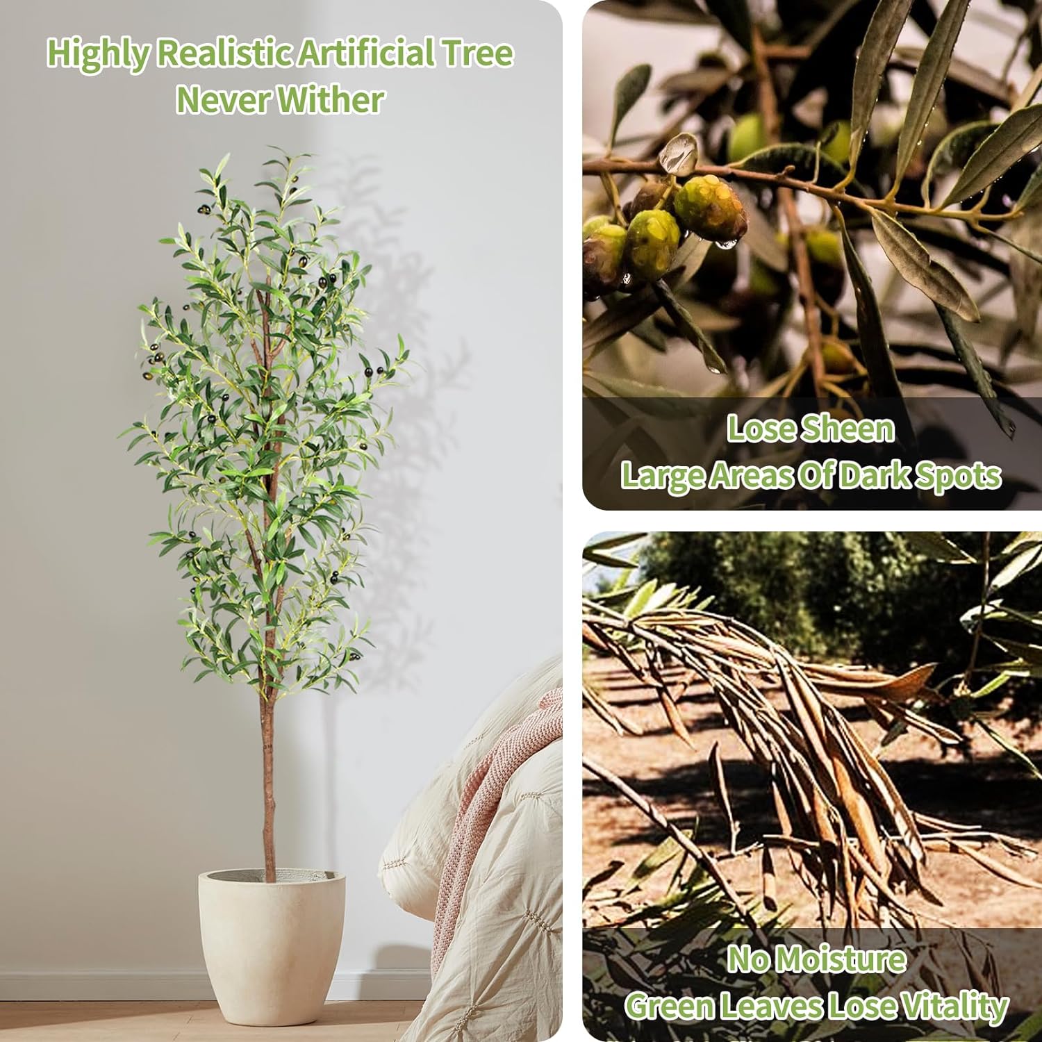 8' Artificial Olive Tree
