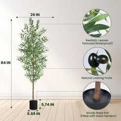 7' Artificial Olive Tree