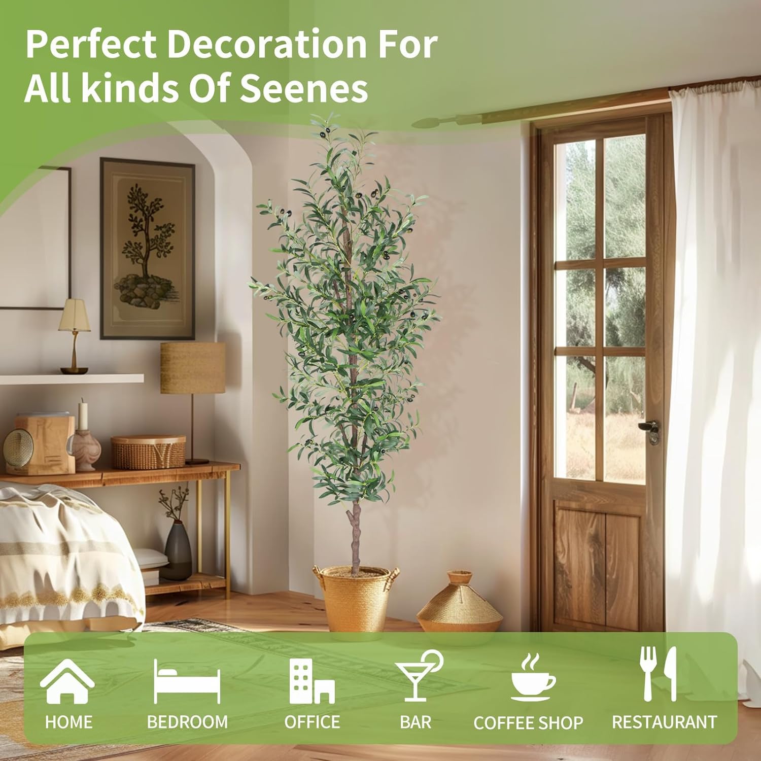 8' Artificial Olive Tree