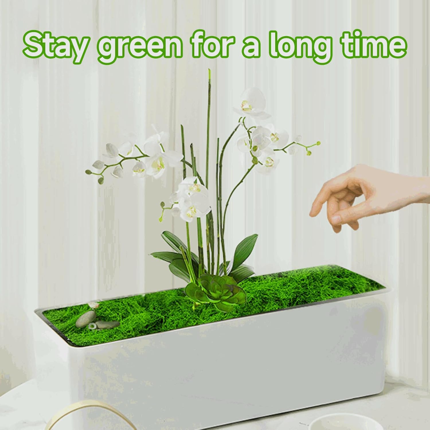 Fake Green Moss for Potted Plants 5.3oz