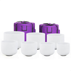 A4 Gaia's Tears 8-14 Inch Classic Crystal Singing Bowls (7PCS with 2 Free Rubber Mallets)