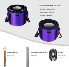 A4 Gaia's Tears 8-14 Inch Color Gradient Crystal Singing Bowls (7PCS with 4 Free Mallets)