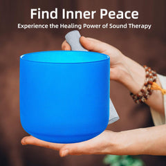 A4 Gaia's Tears 8-14 Inch Rainbow Crystal Singing Bowls (7PCS with 4 Free Mallets)
